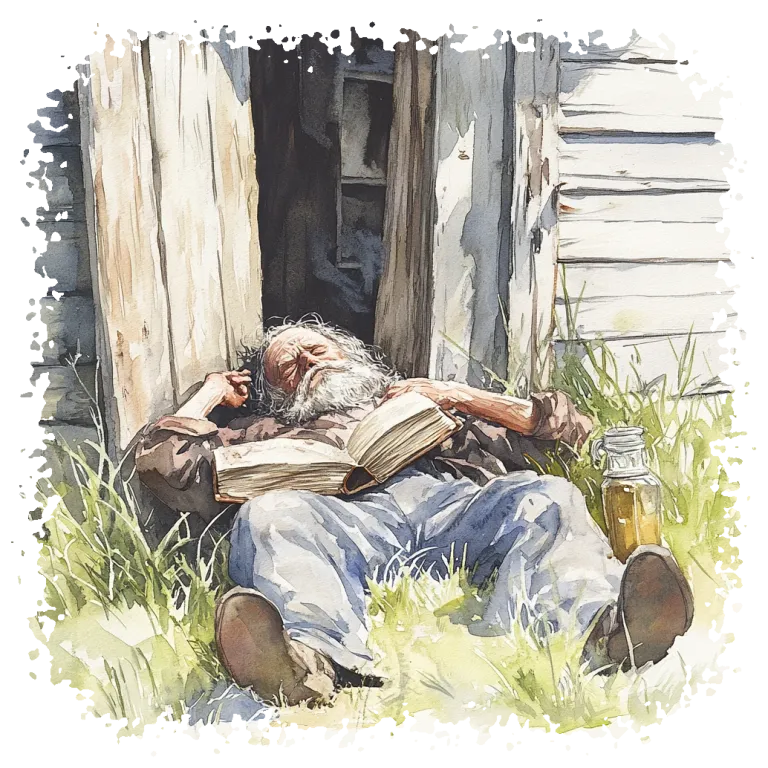 The hermit, who smells more like a goat than a human